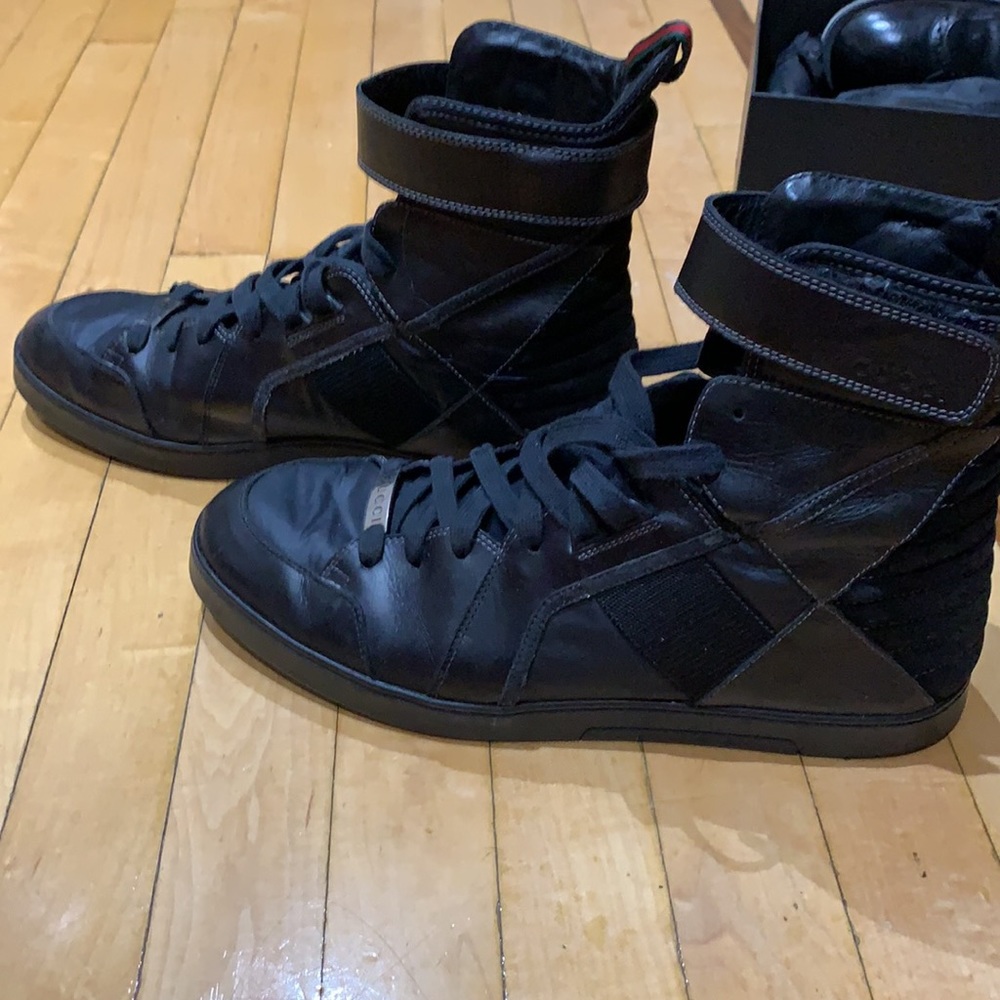 MENS SIZE 40.5 GUCCI HIGH STOP SNEAKERS - Picture 7 of 11
